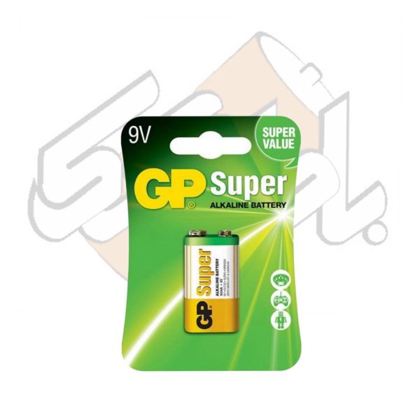 باطری ۹ ولت کتابی super alkaline جی پی GP