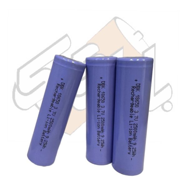باطری شارژی 3.7 ولت لیتیوم یون 18650- 2500میلی آمپر دی بی کی‌DBK - Image 2